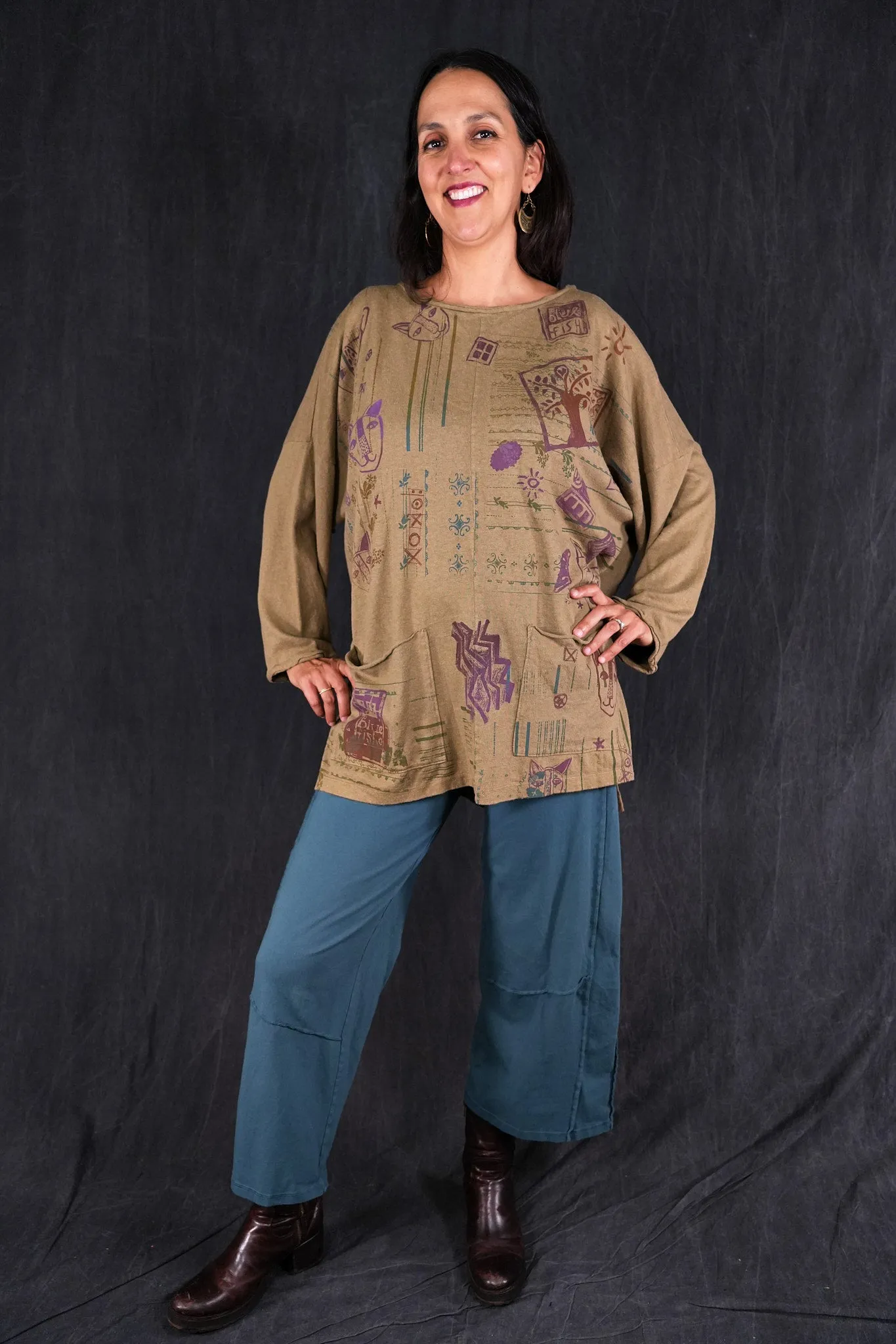 1585 Oversized Cabin Pullover Coyote-P