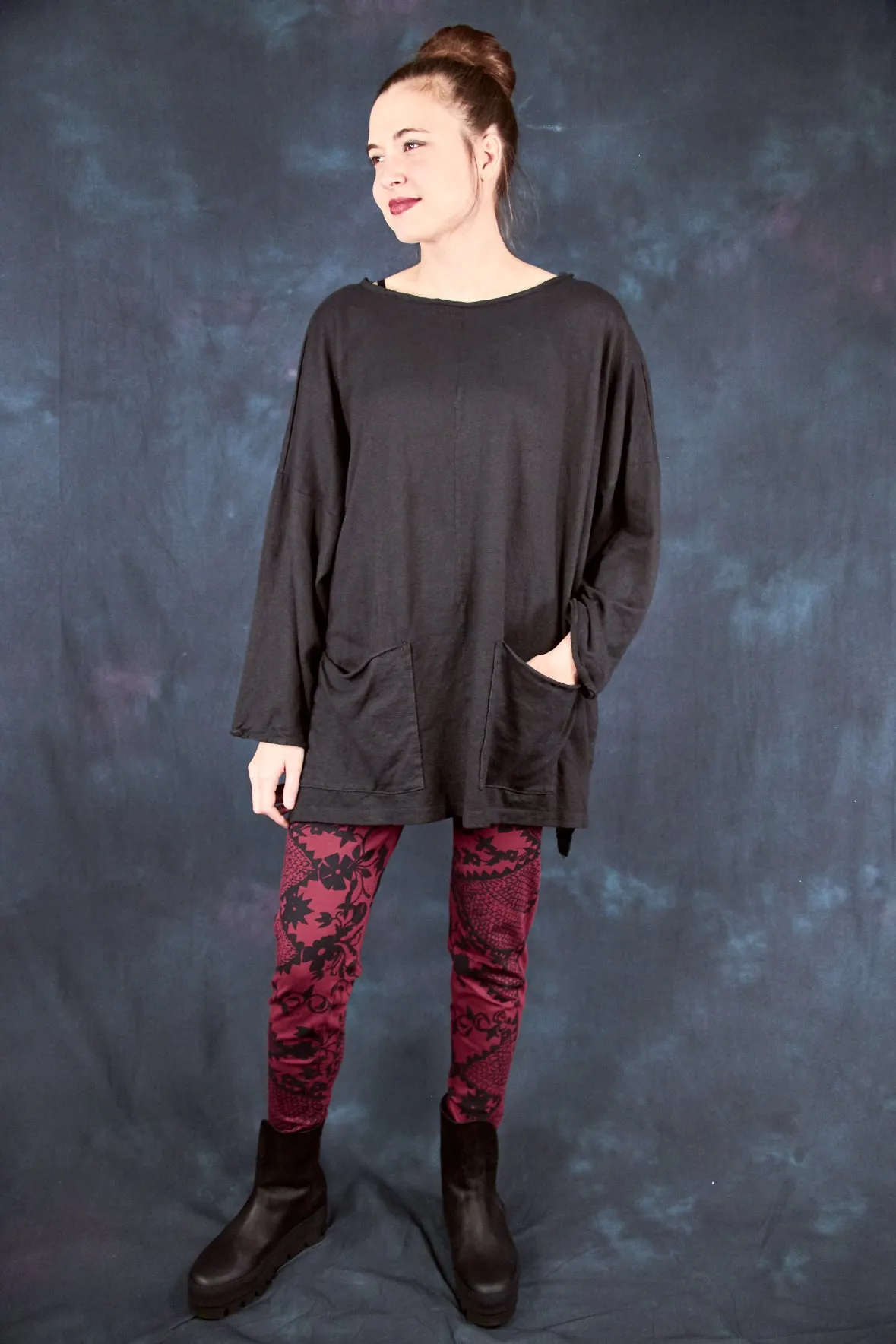 1585 Oversized Cabin Pullover Noir-U