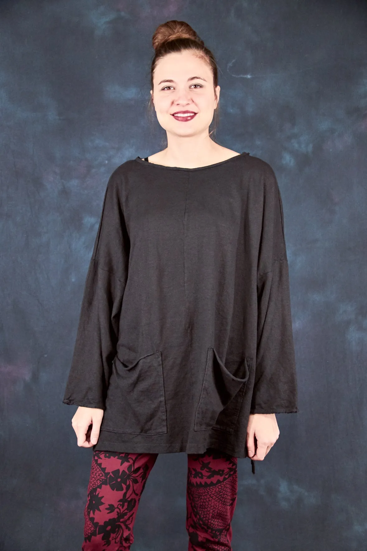 1585 Oversized Cabin Pullover Noir-U