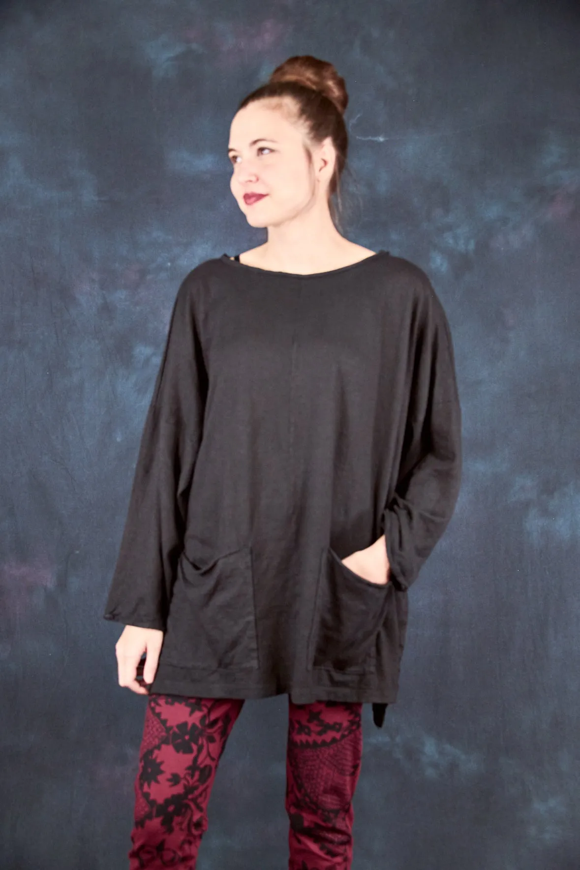 1585 Oversized Cabin Pullover Noir-U