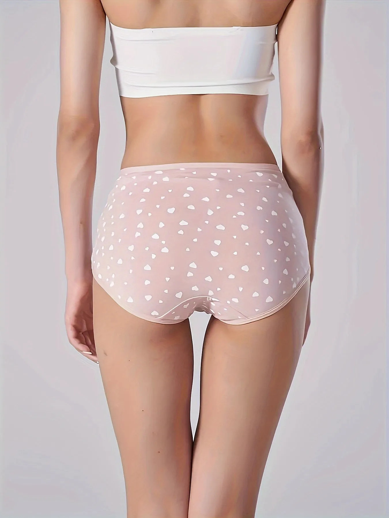 4-Pack Cute Women's Student Underwear - Mid Waist, Lifting Hip, Soft & Breathable Triangle Pants