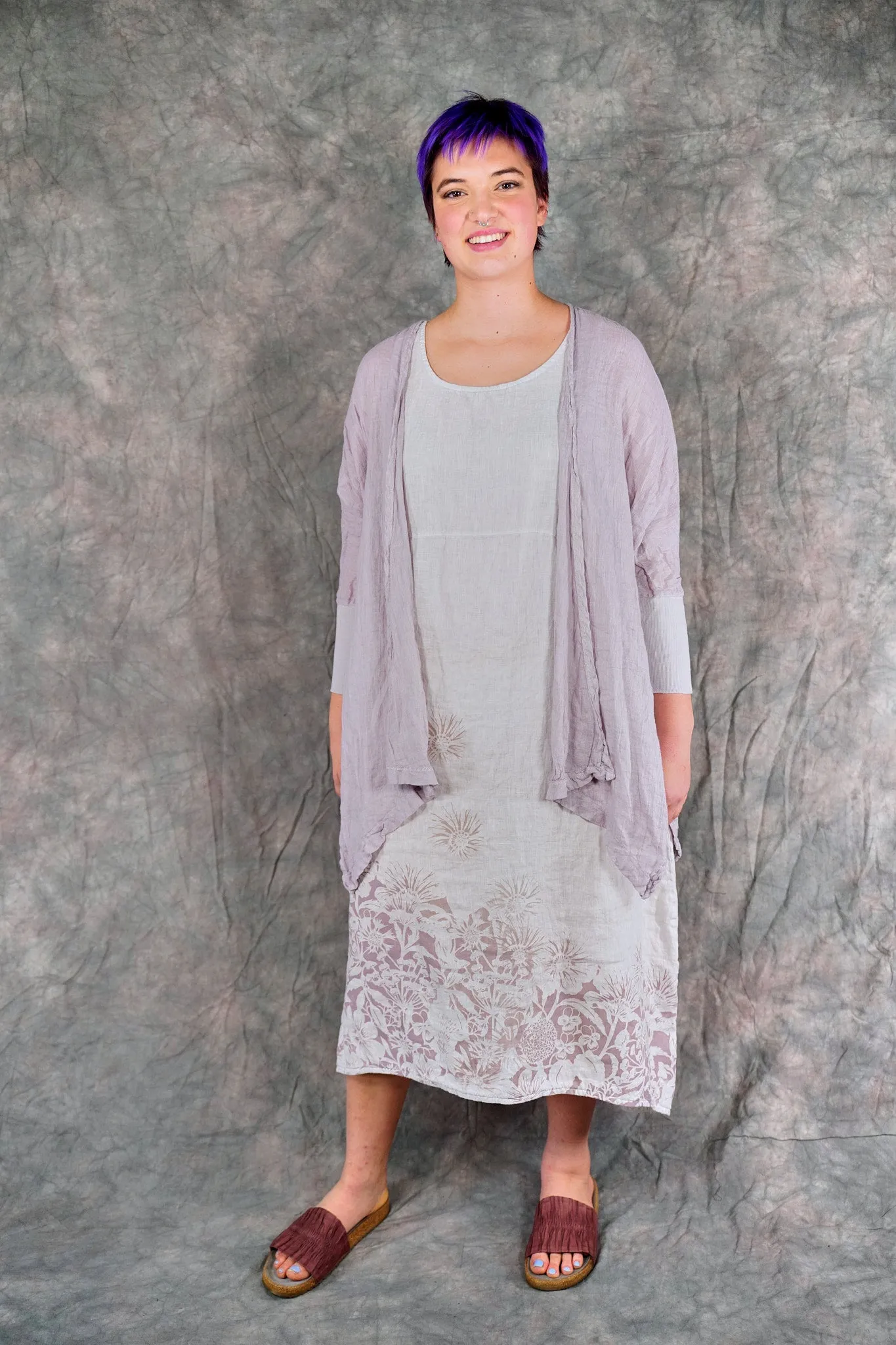 5253 Crinkle Cardi Rose Quartz-P