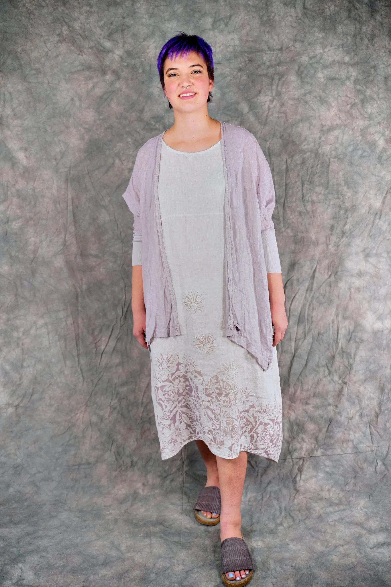 5253 Crinkle Cardi Rose Quartz-P