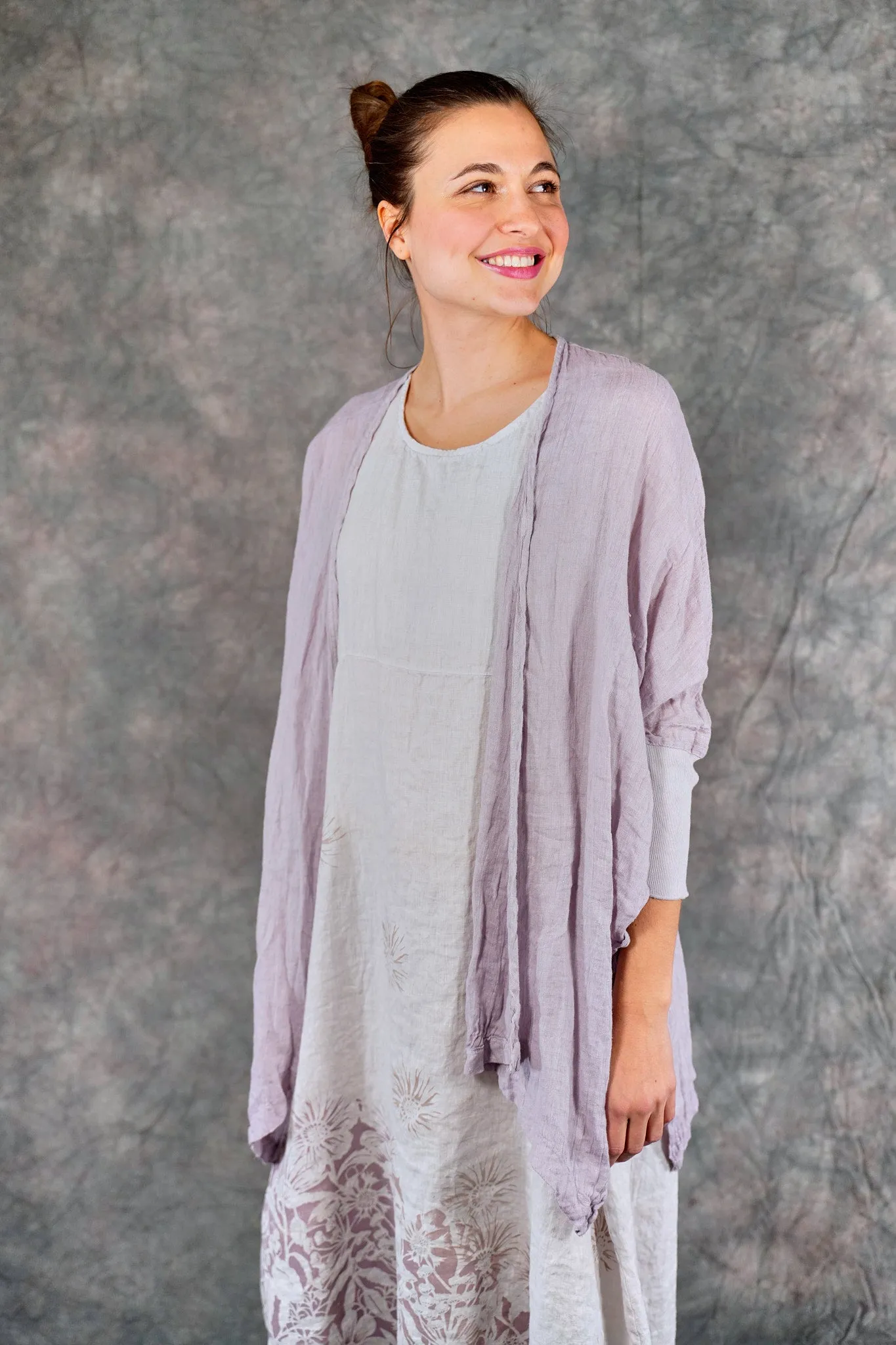 5253 Crinkle Cardi Rose Quartz-P