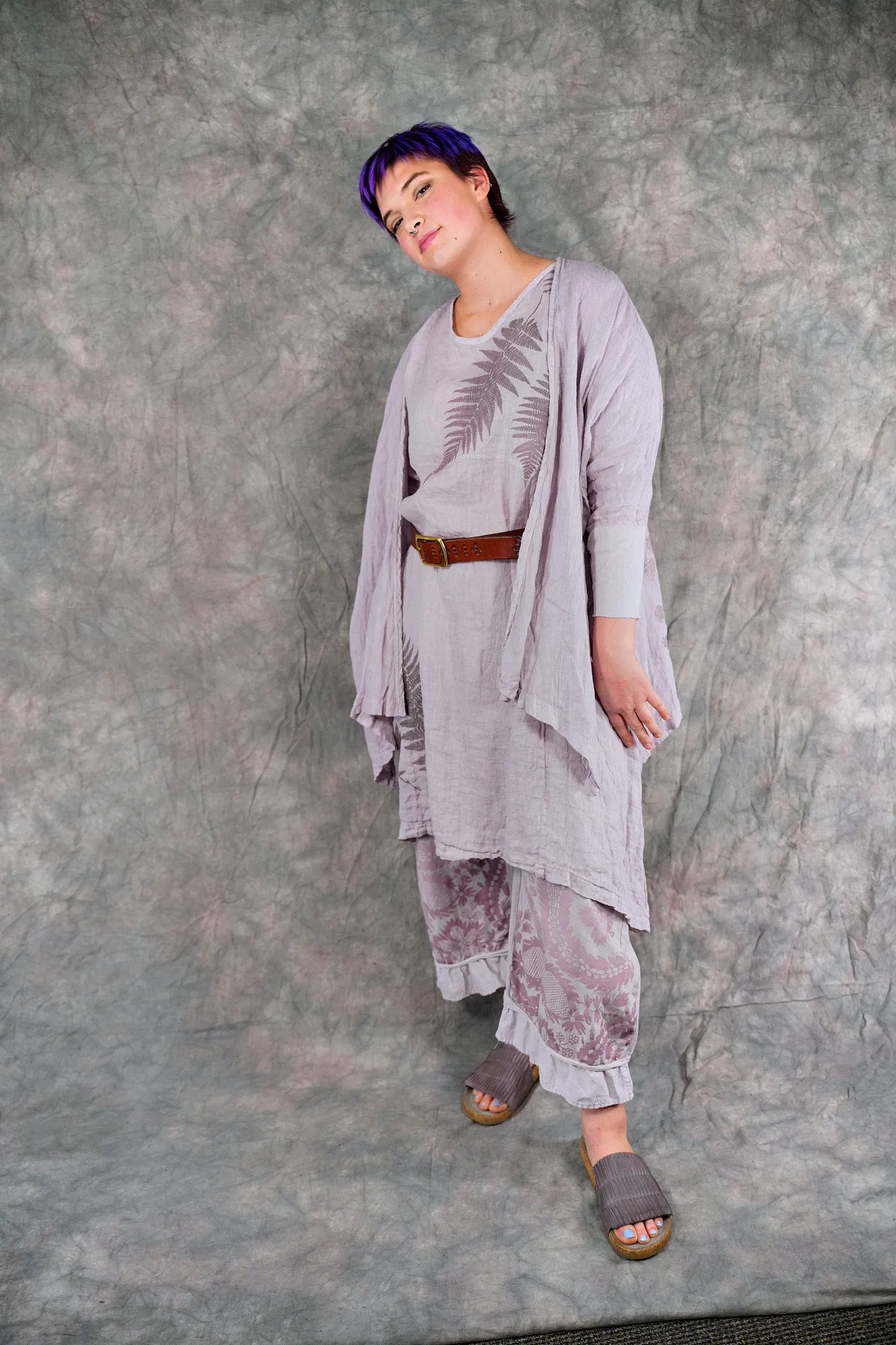 5253 Crinkle Cardi Rose Quartz-P