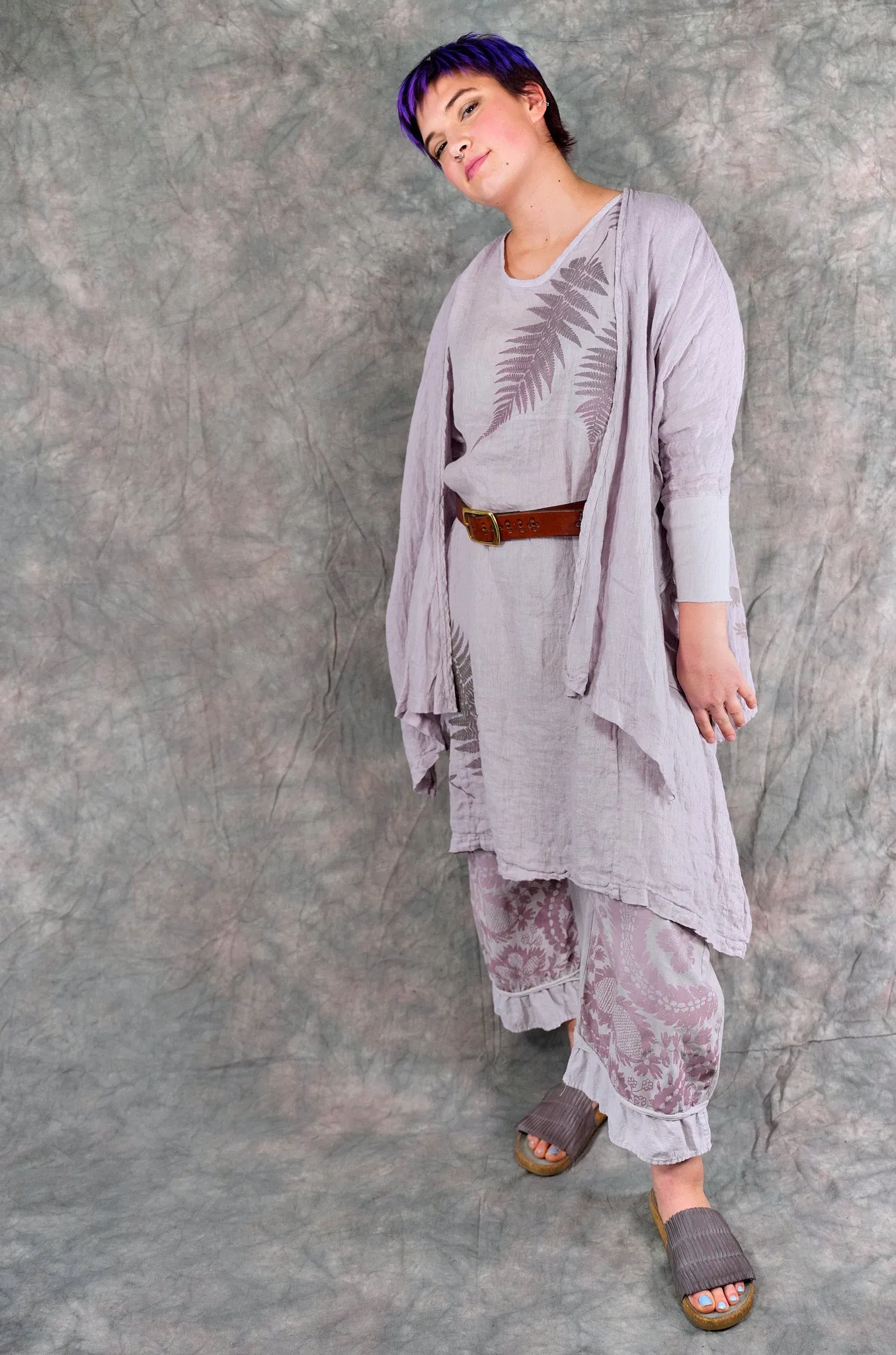 5253 Crinkle Cardi Rose Quartz-P