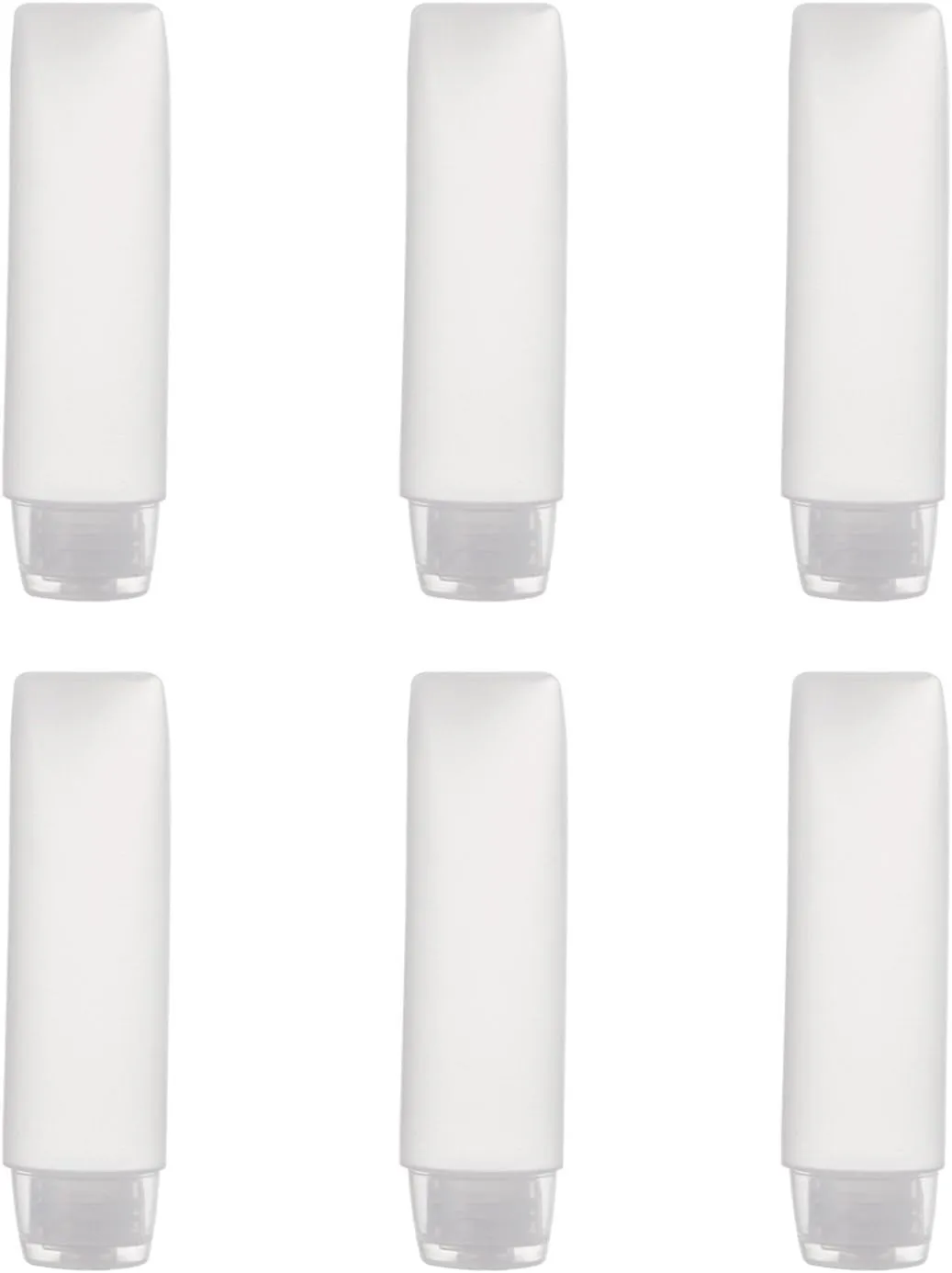 6 Pack Travel Size Plastic Squeeze Bottles for Liquids, 30Ml/1 Fl. Oz TSA Approved Makeup Toiletry Cosmetic Containers