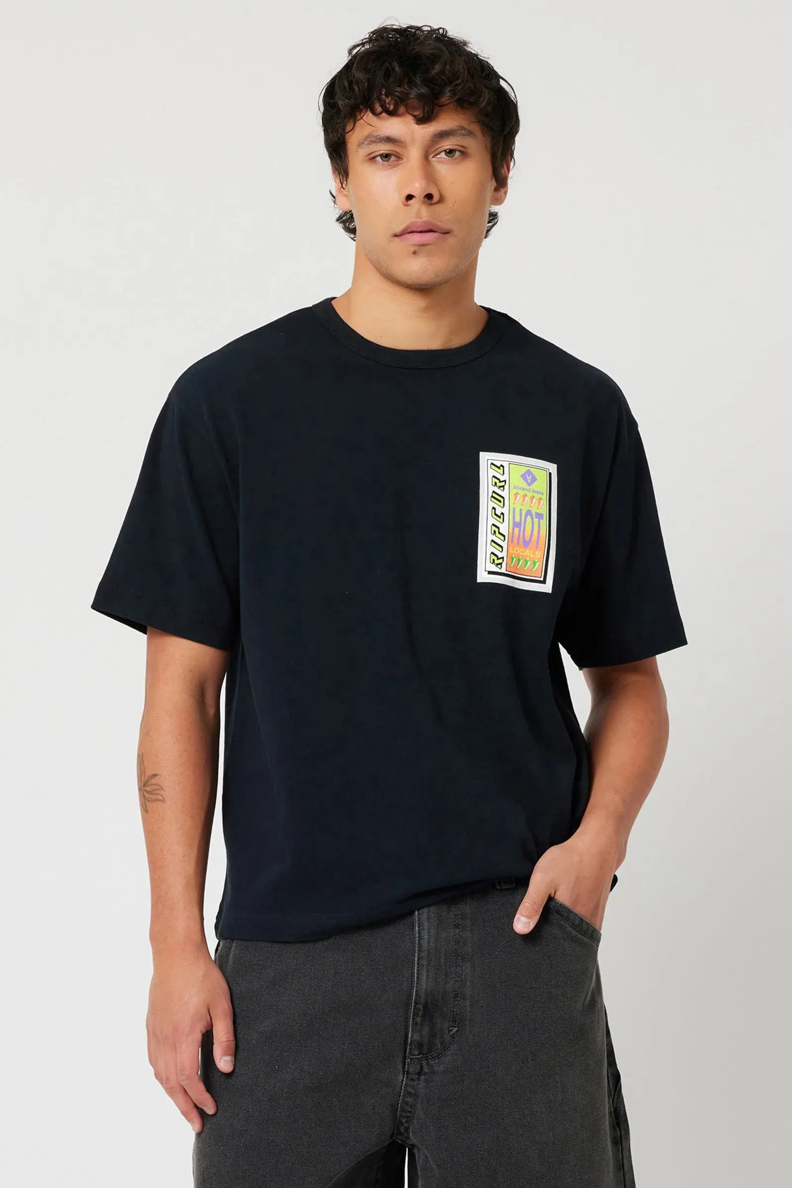 Abrand X Ripcurl Collab Hot Locals Tee - Black