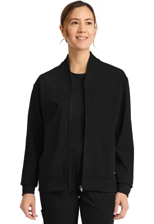Achieve CK353 Women's Zip-Up Warm-Up Jacket Black