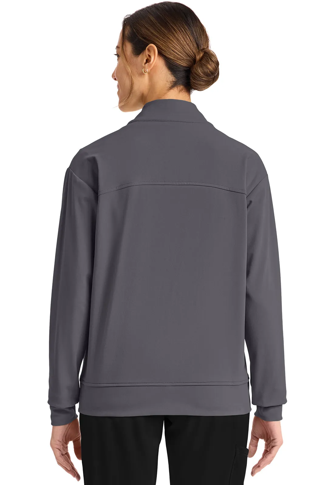 Achieve CK353 Women's Zip-Up Warm-Up Jacket Pewter
