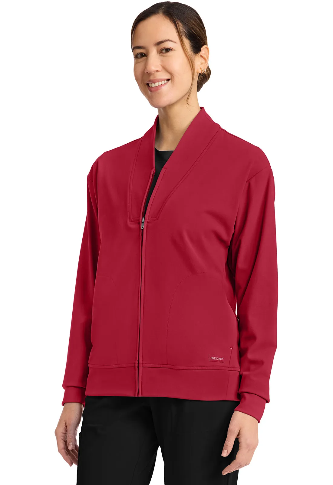 Achieve CK353 Women's Zip-Up Warm-Up Jacket Red