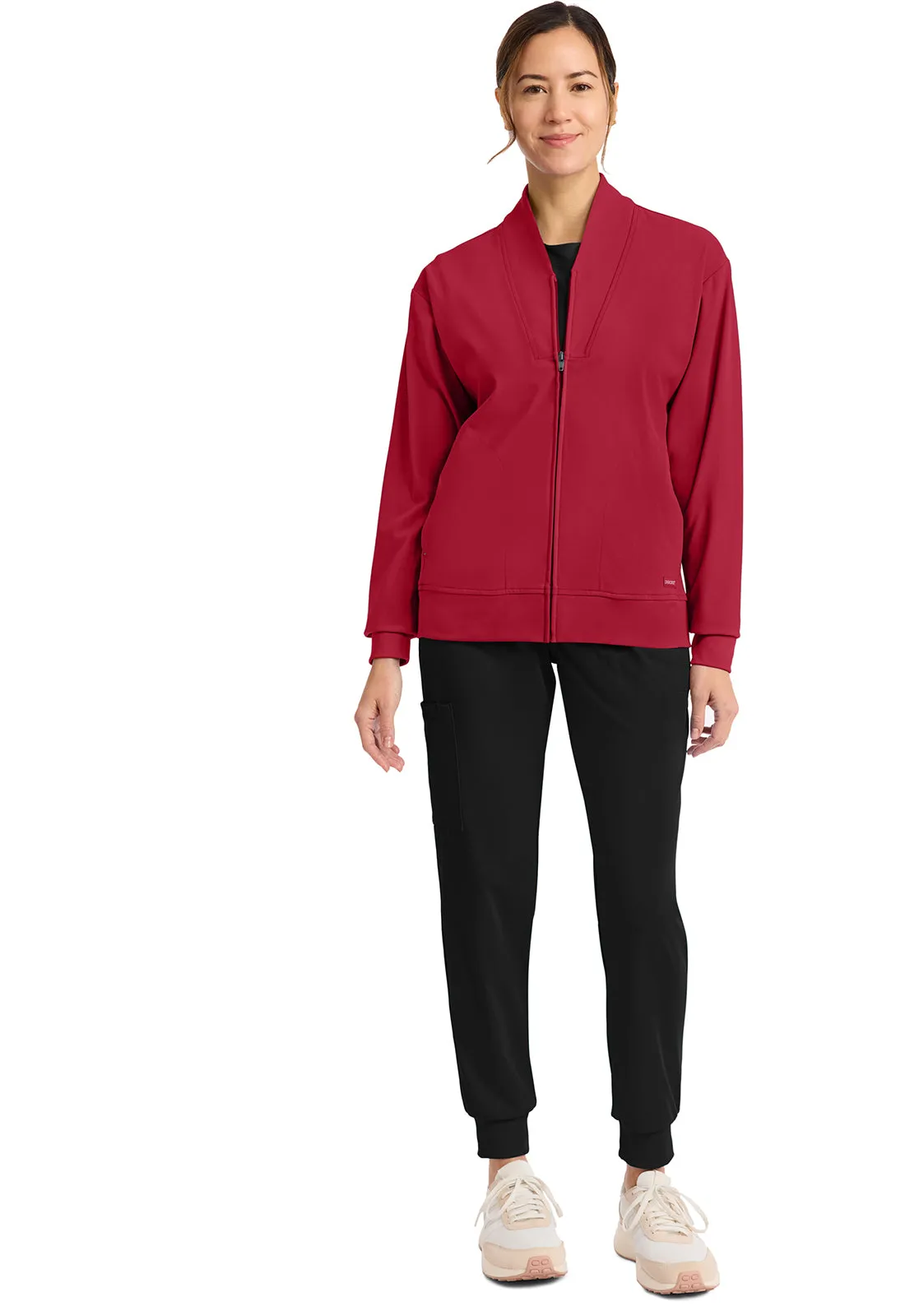Achieve CK353 Women's Zip-Up Warm-Up Jacket Red