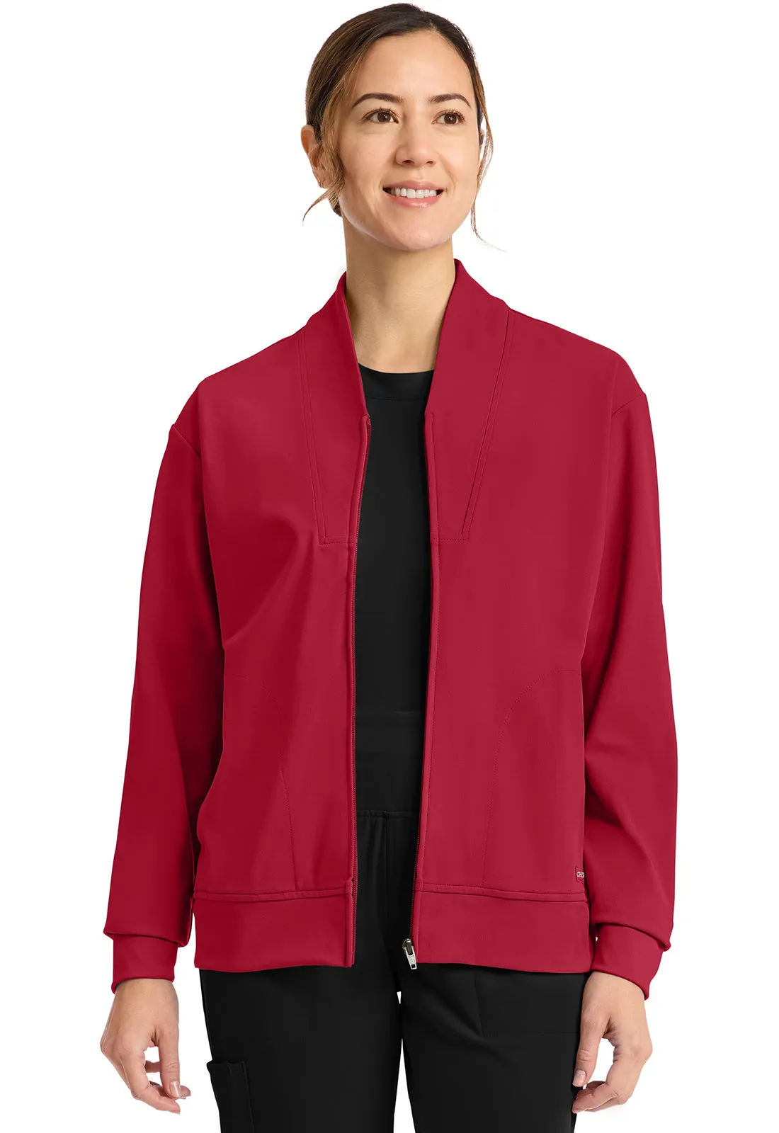 Achieve CK353 Women's Zip-Up Warm-Up Jacket Red