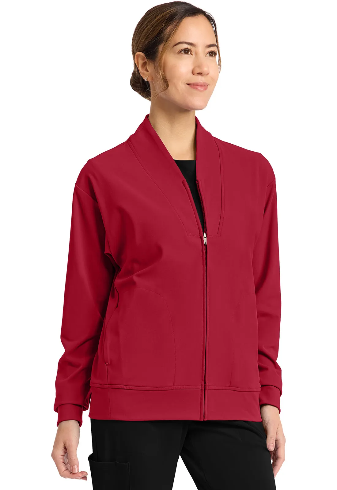 Achieve CK353 Women's Zip-Up Warm-Up Jacket Red