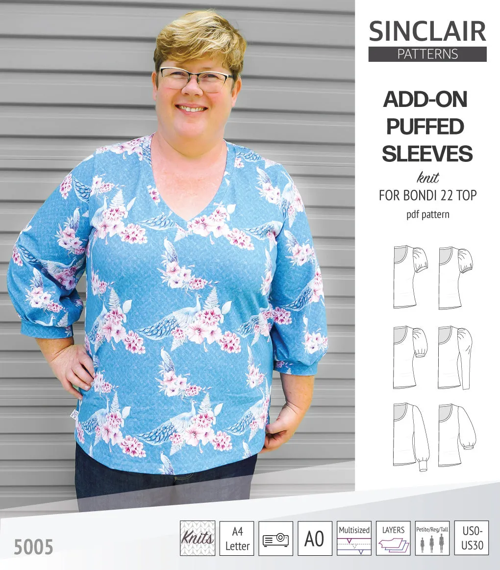 ADD-ON Puffed Sleeves add-on pack for Bondi 22 and other compatible patterns (PDF)