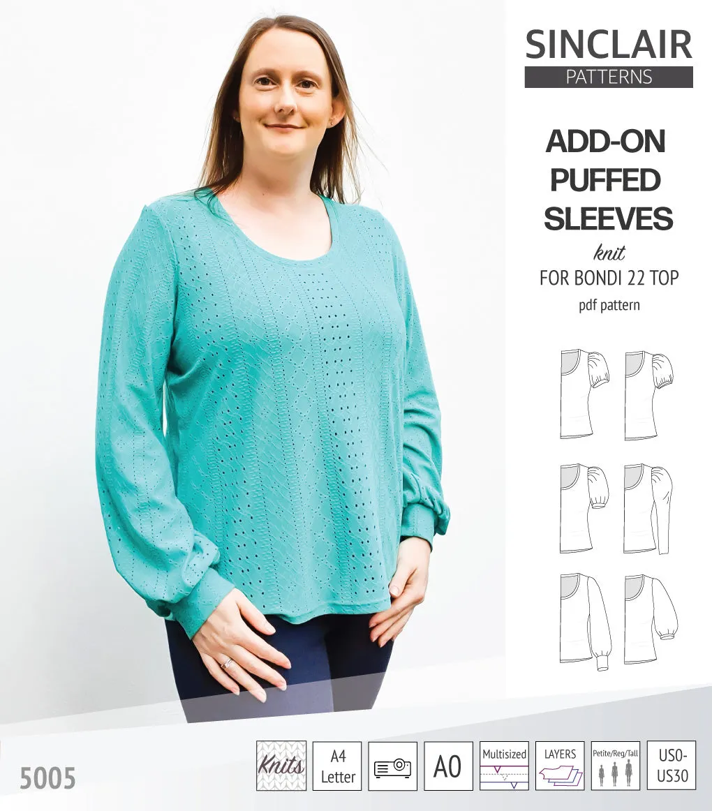 ADD-ON Puffed Sleeves add-on pack for Bondi 22 and other compatible patterns (PDF)