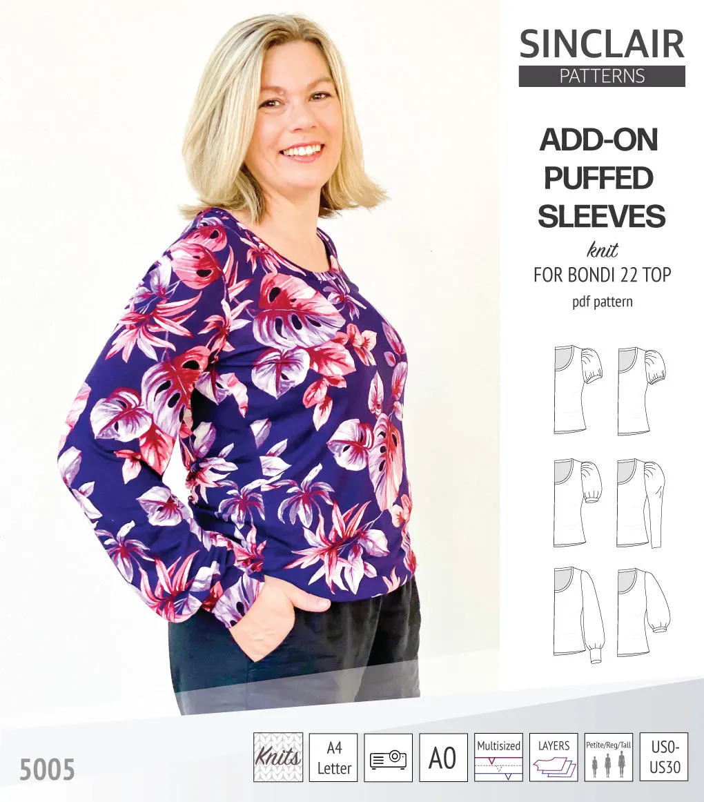 ADD-ON Puffed Sleeves add-on pack for Bondi 22 and other compatible patterns (PDF)
