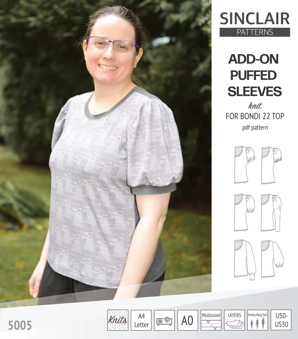 ADD-ON Puffed Sleeves add-on pack for Bondi 22 and other compatible patterns (PDF)