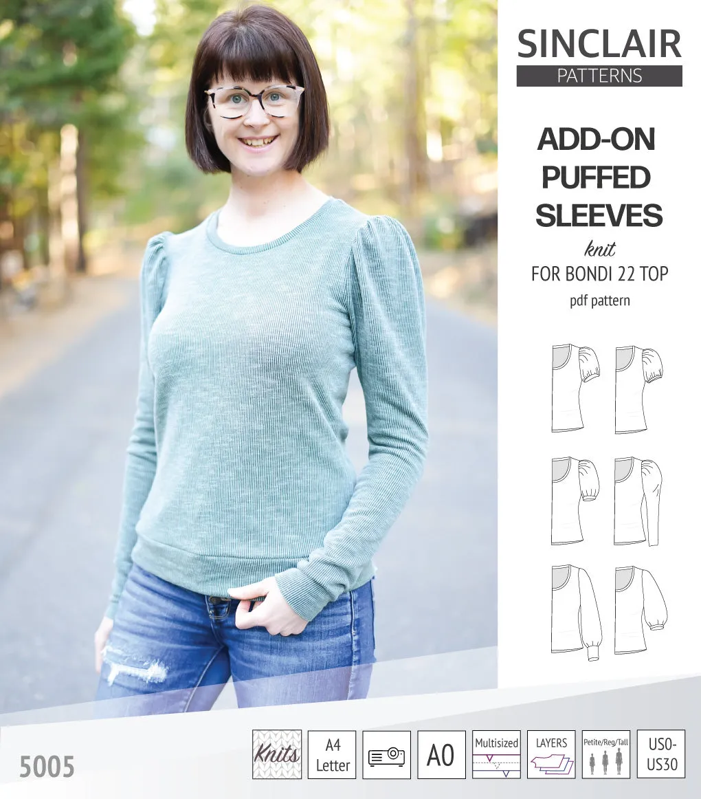 ADD-ON Puffed Sleeves add-on pack for Bondi 22 and other compatible patterns (PDF)