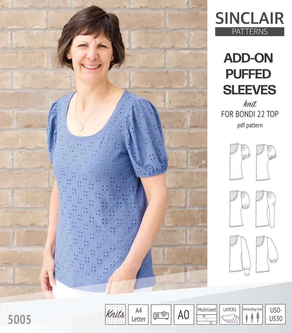 ADD-ON Puffed Sleeves add-on pack for Bondi 22 and other compatible patterns (PDF)