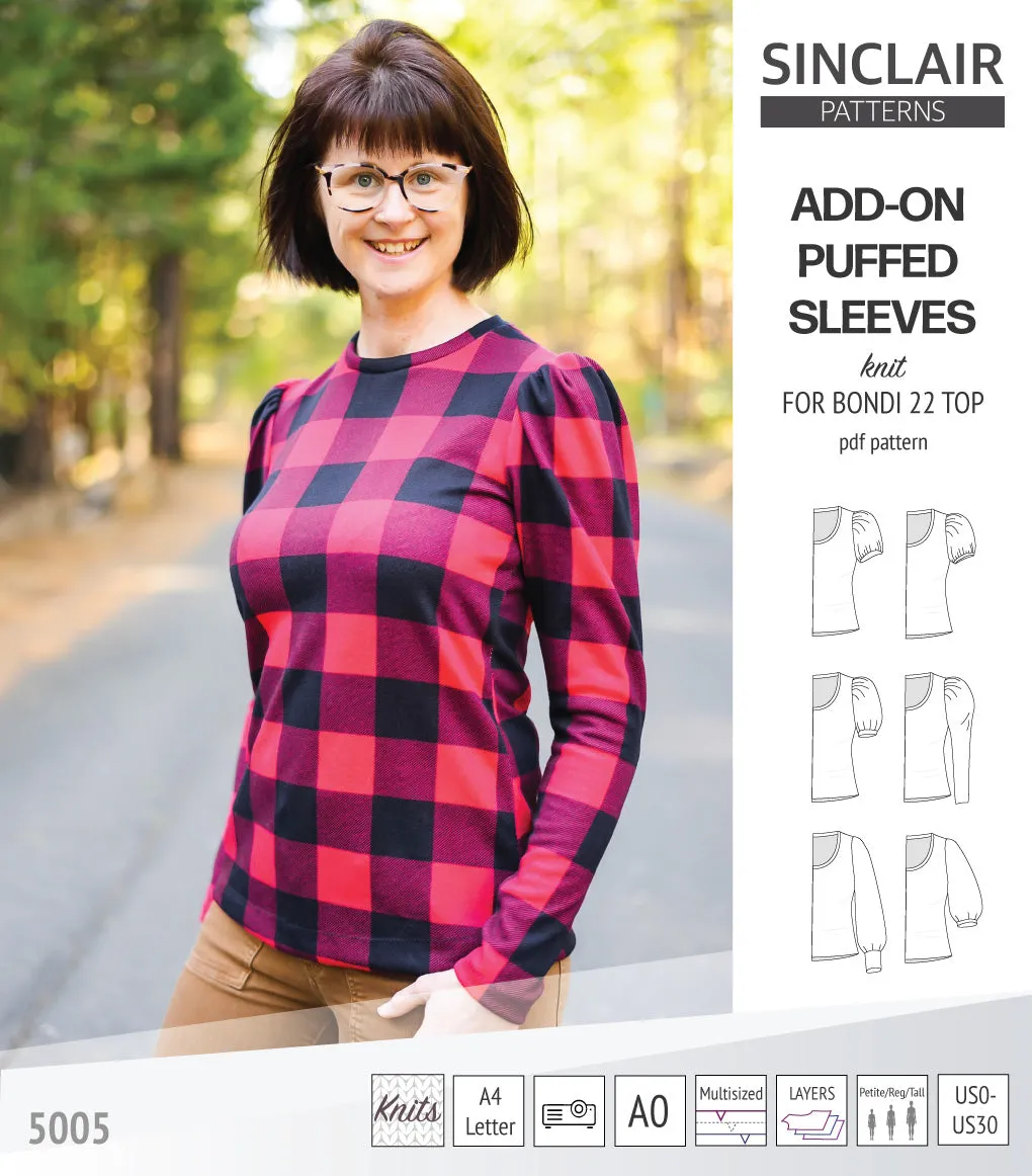 ADD-ON Puffed Sleeves add-on pack for Bondi 22 and other compatible patterns (PDF)