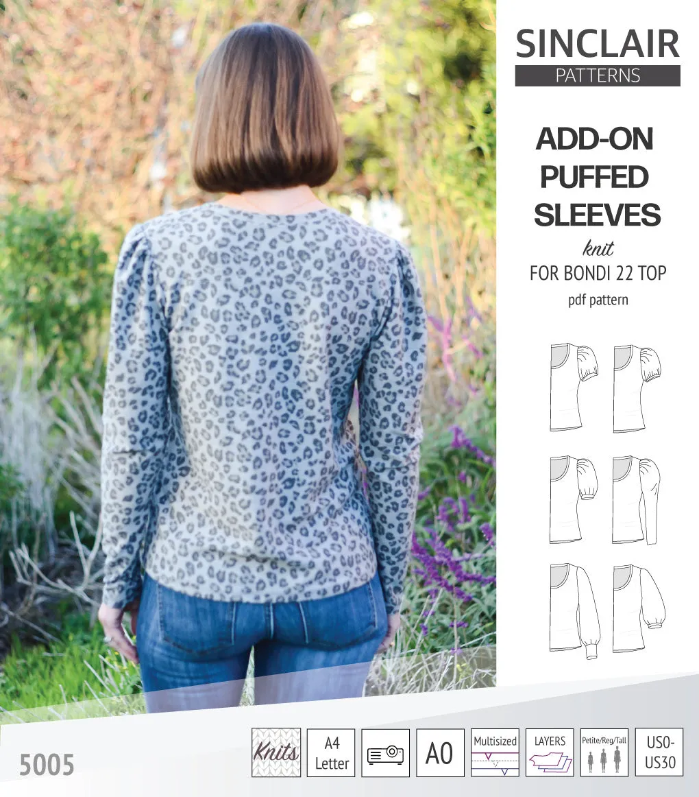 ADD-ON Puffed Sleeves add-on pack for Bondi 22 and other compatible patterns (PDF)