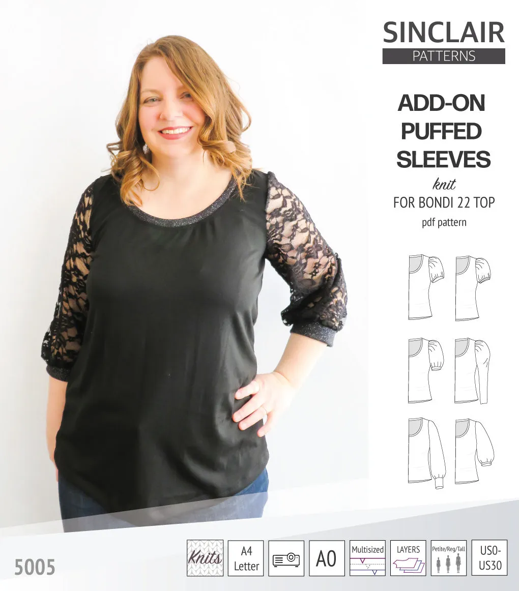 ADD-ON Puffed Sleeves add-on pack for Bondi 22 and other compatible patterns (PDF)