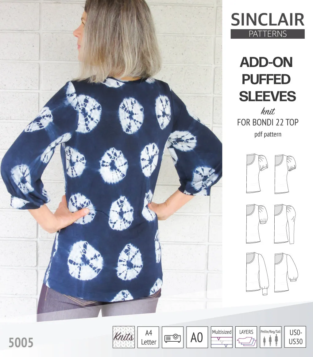 ADD-ON Puffed Sleeves add-on pack for Bondi 22 and other compatible patterns (PDF)