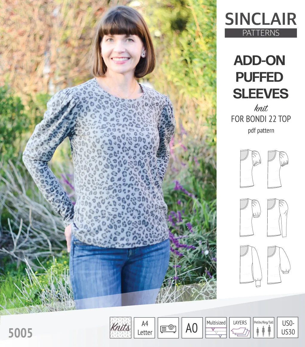 ADD-ON Puffed Sleeves add-on pack for Bondi 22 and other compatible patterns (PDF)