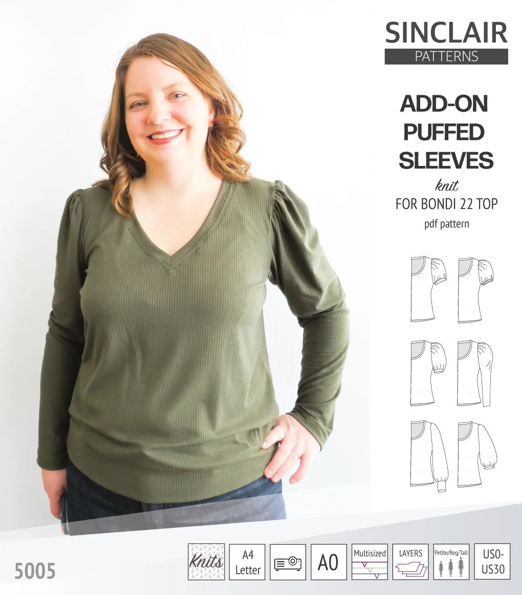 ADD-ON Puffed Sleeves add-on pack for Bondi 22 and other compatible patterns (PDF)