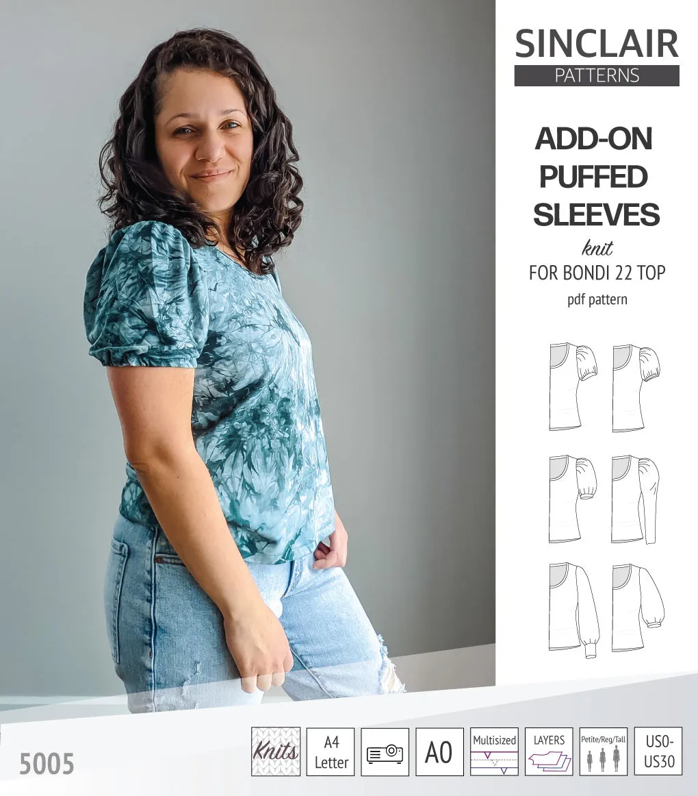 ADD-ON Puffed Sleeves add-on pack for Bondi 22 and other compatible patterns (PDF)