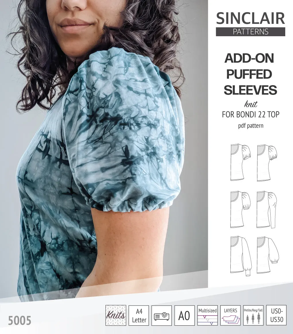 ADD-ON Puffed Sleeves add-on pack for Bondi 22 and other compatible patterns (PDF)