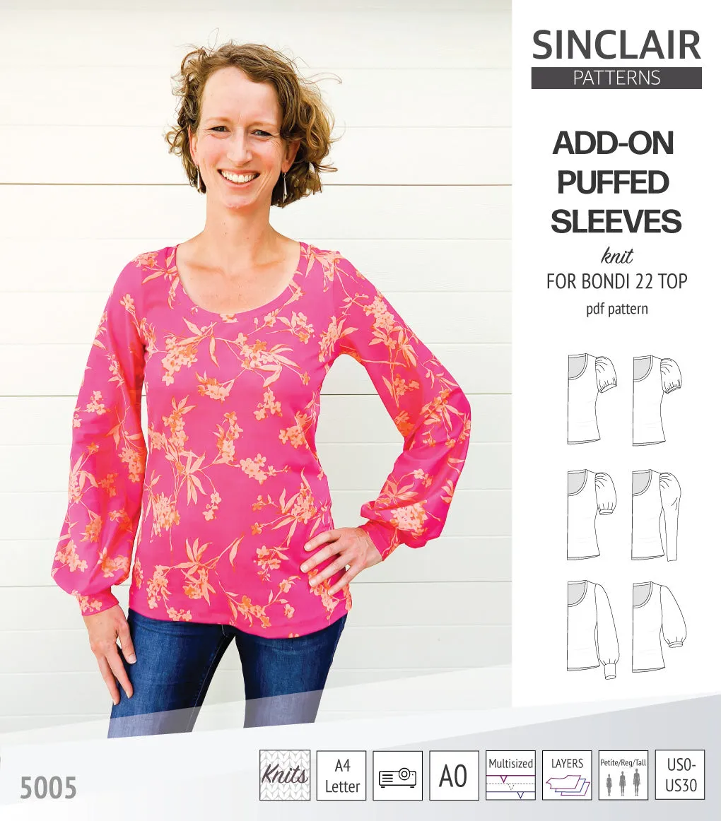 ADD-ON Puffed Sleeves add-on pack for Bondi 22 and other compatible patterns (PDF)