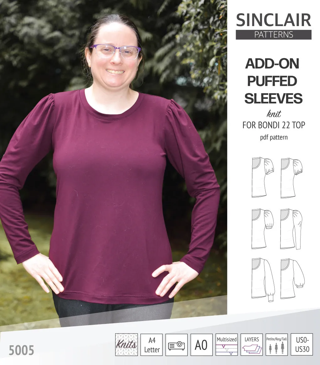 ADD-ON Puffed Sleeves add-on pack for Bondi 22 and other compatible patterns (PDF)