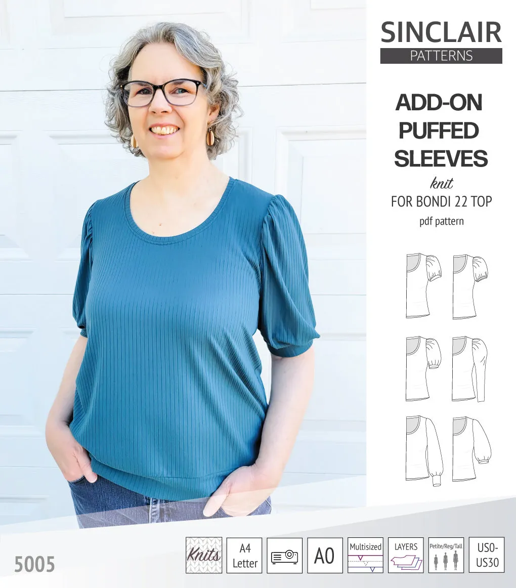 ADD-ON Puffed Sleeves add-on pack for Bondi 22 and other compatible patterns (PDF)