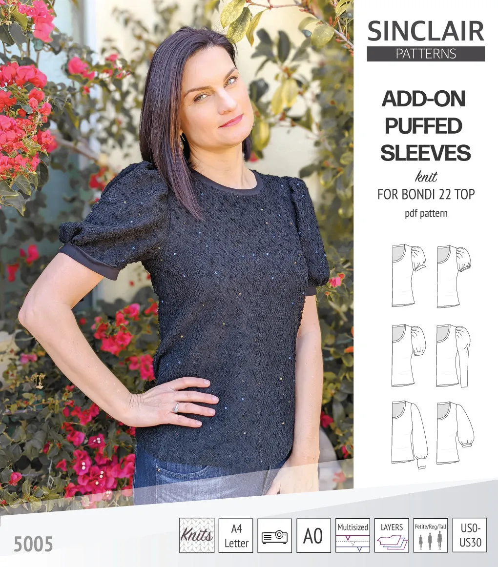 ADD-ON Puffed Sleeves add-on pack for Bondi 22 and other compatible patterns (PDF)