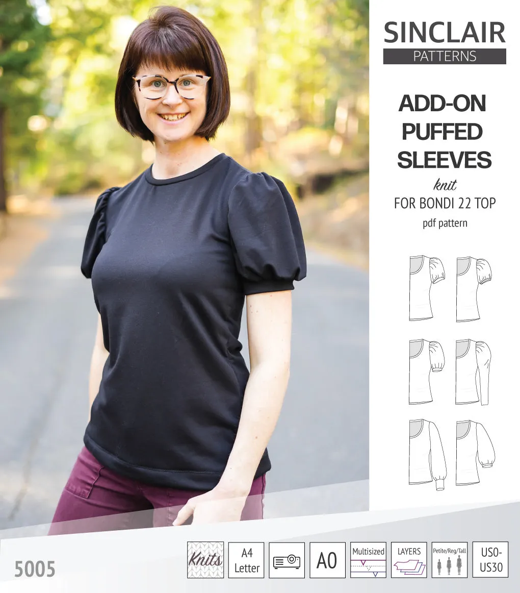 ADD-ON Puffed Sleeves add-on pack for Bondi 22 and other compatible patterns (PDF)