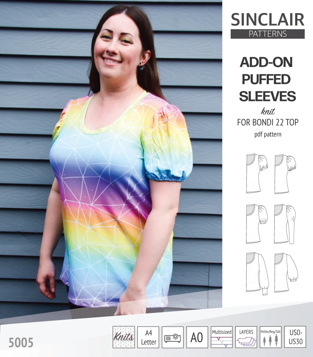 ADD-ON Puffed Sleeves add-on pack for Bondi 22 and other compatible patterns (PDF)