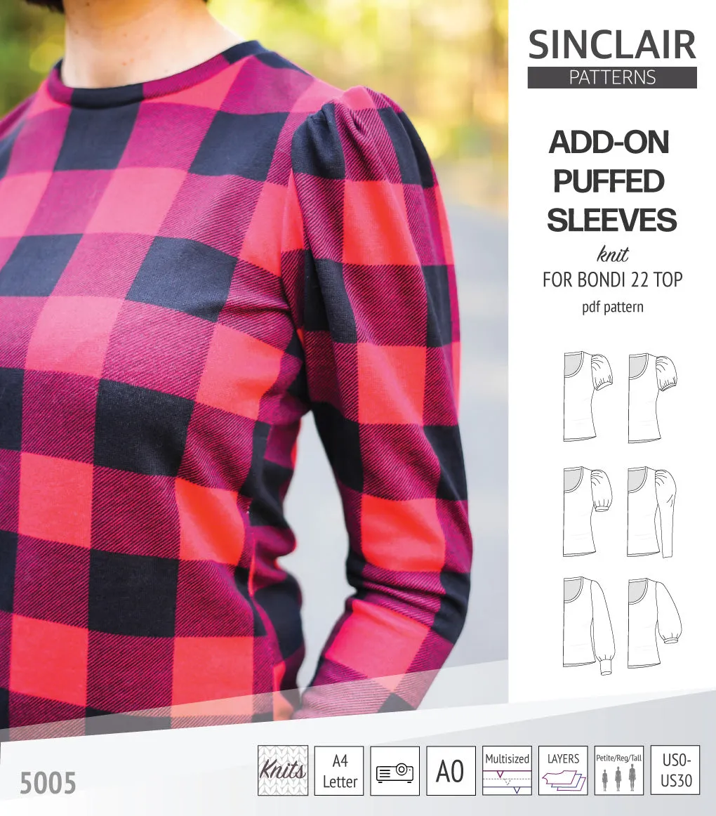 ADD-ON Puffed Sleeves add-on pack for Bondi 22 and other compatible patterns (PDF)