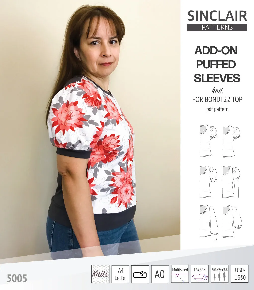 ADD-ON Puffed Sleeves add-on pack for Bondi 22 and other compatible patterns (PDF)
