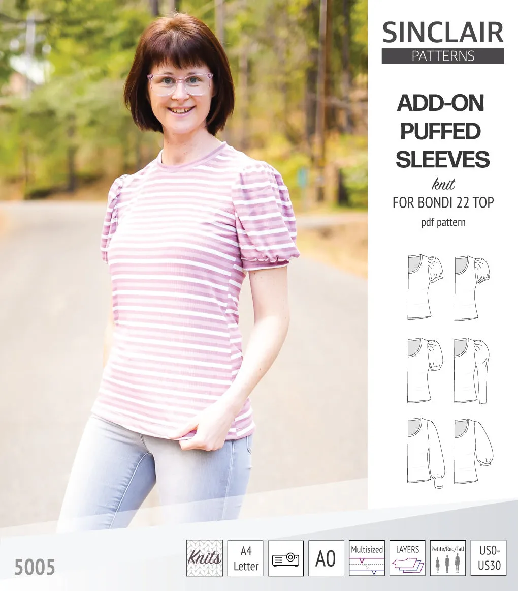 ADD-ON Puffed Sleeves add-on pack for Bondi 22 and other compatible patterns (PDF)
