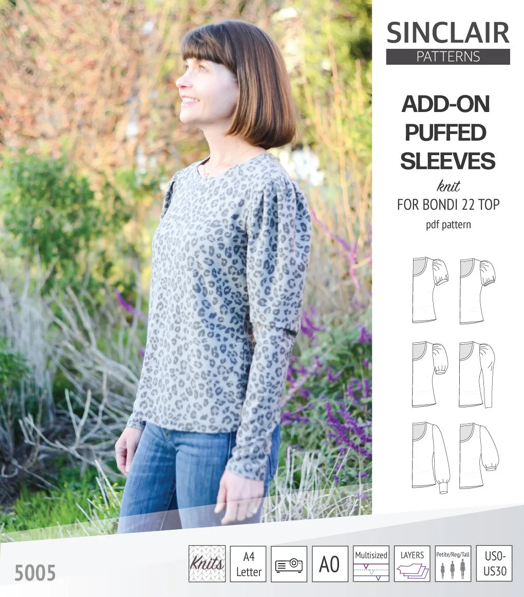 ADD-ON Puffed Sleeves add-on pack for Bondi 22 and other compatible patterns (PDF)