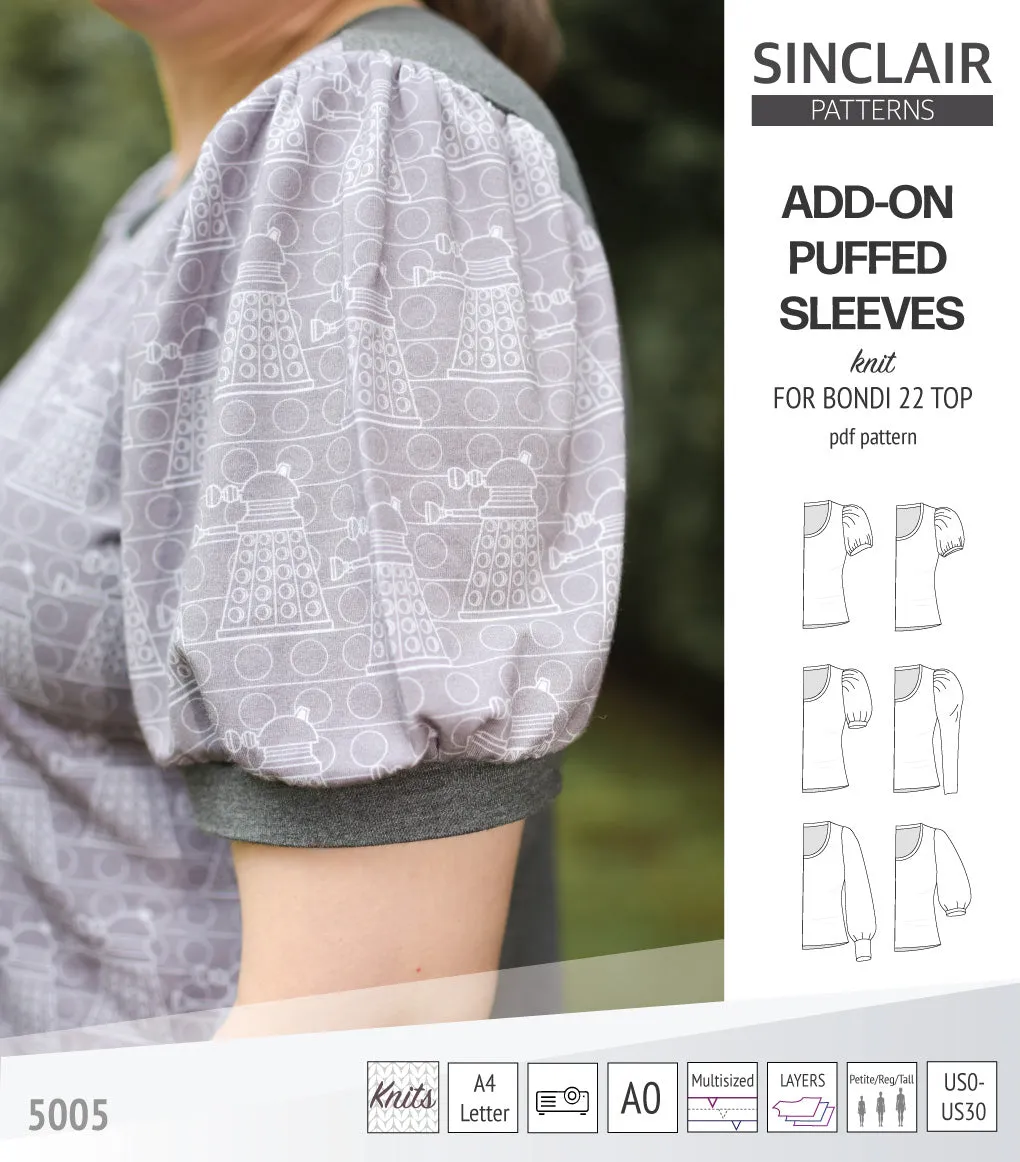 ADD-ON Puffed Sleeves add-on pack for Bondi 22 and other compatible patterns (PDF)