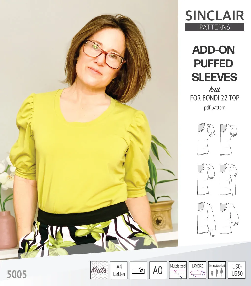 ADD-ON Puffed Sleeves add-on pack for Bondi 22 and other compatible patterns (PDF)