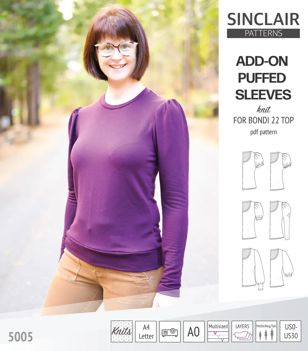 ADD-ON Puffed Sleeves add-on pack for Bondi 22 and other compatible patterns (PDF)