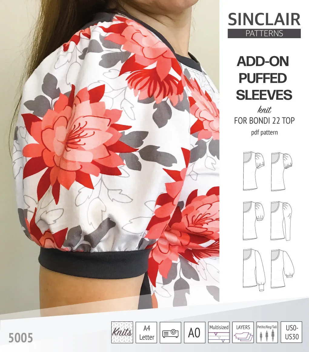 ADD-ON Puffed Sleeves add-on pack for Bondi 22 and other compatible patterns (PDF)