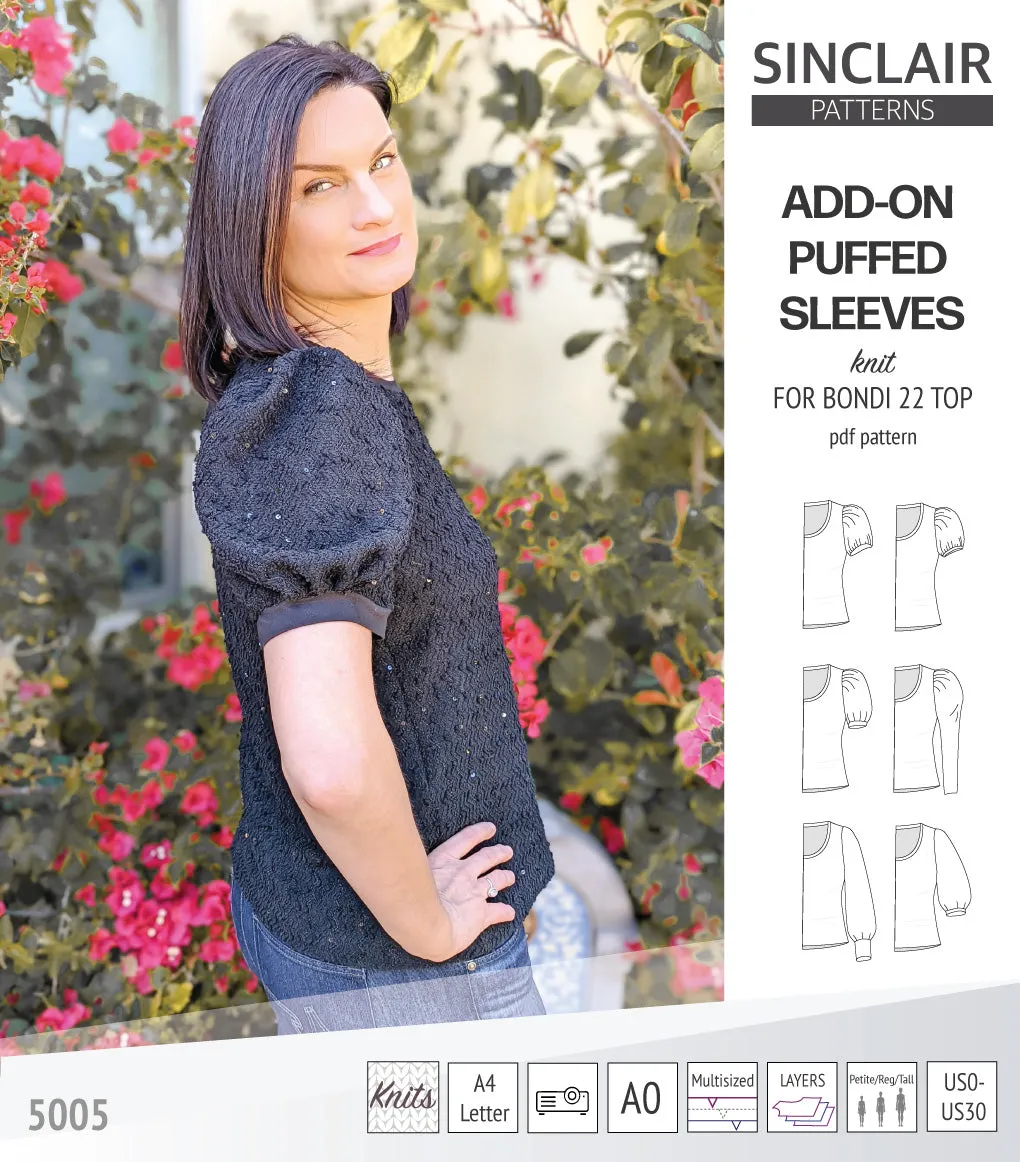 ADD-ON Puffed Sleeves add-on pack for Bondi 22 and other compatible patterns (PDF)