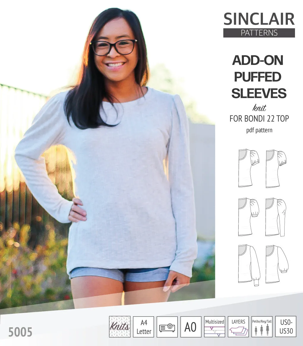 ADD-ON Puffed Sleeves add-on pack for Bondi 22 and other compatible patterns (PDF)