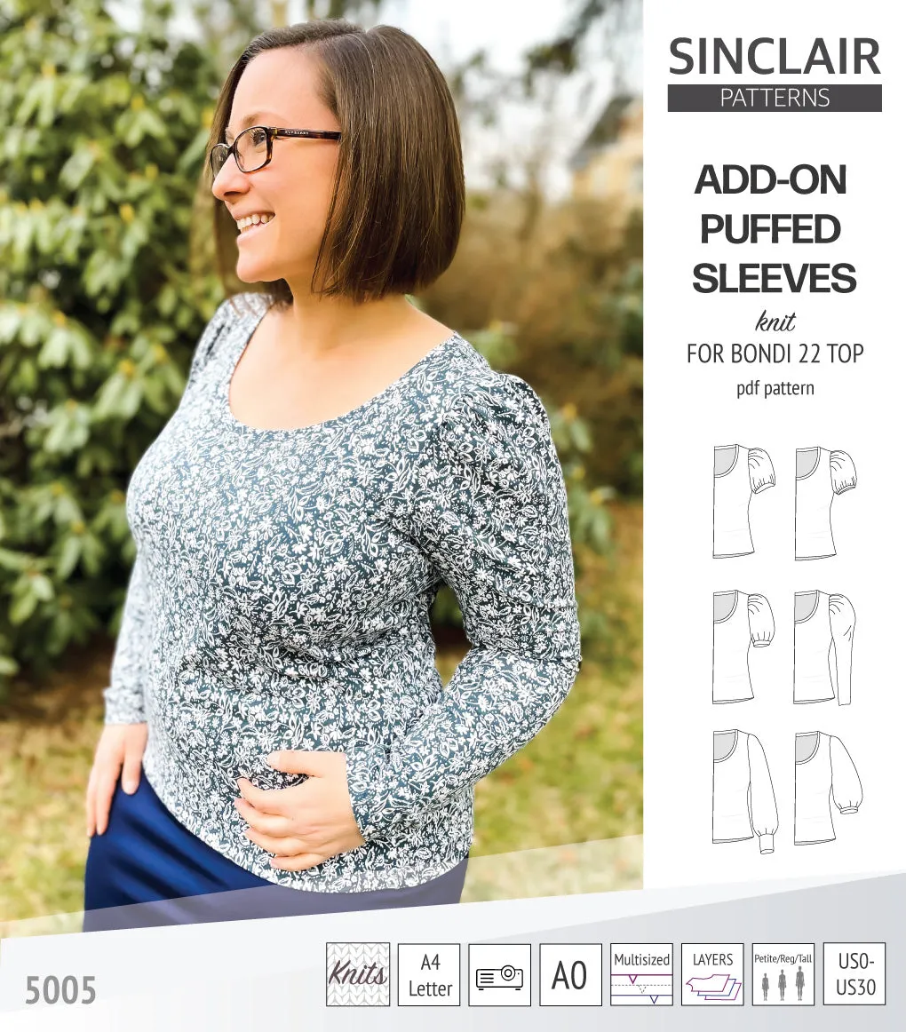 ADD-ON Puffed Sleeves add-on pack for Bondi 22 and other compatible patterns (PDF)