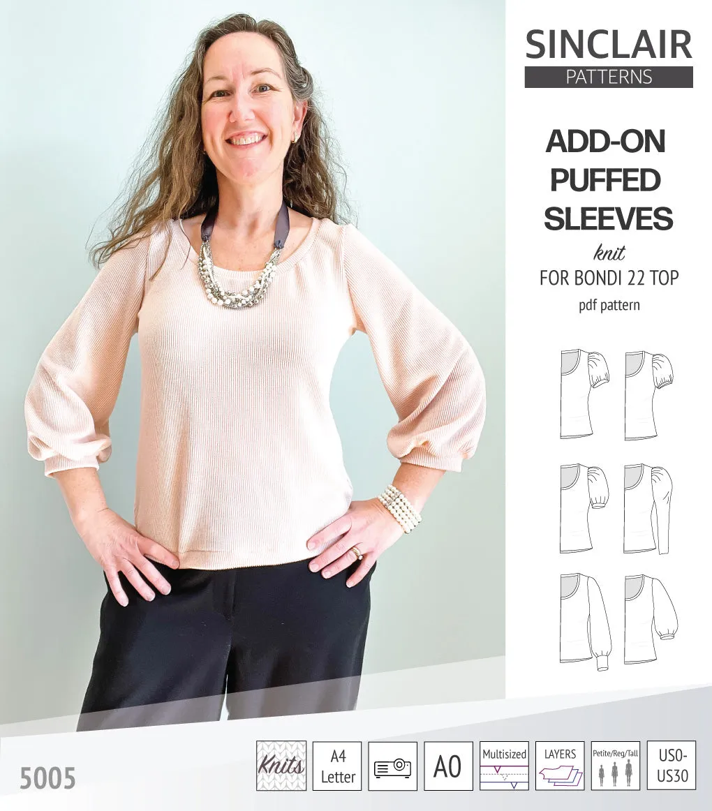 ADD-ON Puffed Sleeves add-on pack for Bondi 22 and other compatible patterns (PDF)